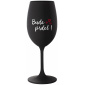 BUDE PRDEL! - černá sklenice na víno 350 ml