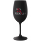 DNES SE REGENERUJI! - černá sklenice na víno 350 ml