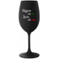 NEJSEM ONLINE JSEM ONWINE - černá sklenice na víno 350 ml