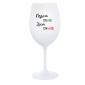 NEJSEM ONLINE JSEM ONWINE - bílá  sklenice na víno 350 ml