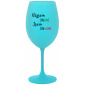 NEJSEM ONLINE JSEM ONWINE - tyrkysová sklenice na víno 350 ml