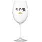 SUPER TÁTA - čirá sklenice na víno 350 ml