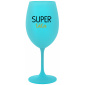 SUPER TÁTA - tyrkysová sklenice na víno 350 ml