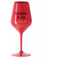 DANCING IN THE WINE - červená nerozbitná sklenice na víno 470 ml