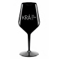 KRÁSNÁ KRÁLOVNA KRÁSY - černá nerozbitná sklenice na víno 470 ml
