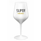 SUPER MÁMA - bílá nerozbitná sklenice na víno 470 ml