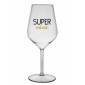 SUPER MÁMA - čirá nerozbitná sklenice na víno 470 ml