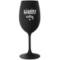 KÁMOŠKY - SESTRY - černá sklenice na víno 350 ml