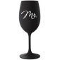 MR. - černá sklenice na víno 350 ml