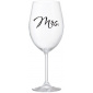 MRS. - čirá sklenice na víno 350 ml