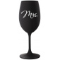 MRS. - černá sklenice na víno 350 ml