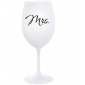 MRS. - bílá  sklenice na víno 350 ml