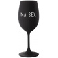 NA SEX - černá sklenice na víno 350 ml