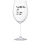 PLÁN DNEŠKA - VSTÁT - čirá sklenice na víno 350 ml
