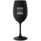 TÁTA POTŘEBUJE VÍNO - černá sklenice na víno 350 ml