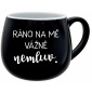 RÁNO NA MĚ VÁŽNĚ NEMLUV. - černý keramický hrníček 300 ml