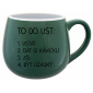 TO DO LIST:  BÝT ÚŽASNÝ - zelený keramický hrníček 300 ml