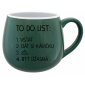TO DO LIST:  BÝT ÚŽASNÁ - zelený keramický hrníček 300 ml