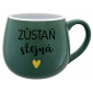 ZŮSTAŇ STEJNÁ - zelený keramický hrníček 300 ml