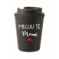 MILUJU TĚ MAMI - černý termohrnek 300 ml