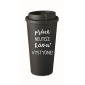 PRÁCE NEUTEČE, KÁVA VYSTYDNE! - černý termohrnek 475 ml