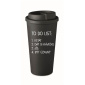 TO DO LIST:  BÝT ÚŽASNÝ - černý termohrnek 475 ml