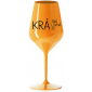 KRÁSNÁ KRÁLOVNA KRÁSY - oranžová nerozbitná sklenice na víno 470 ml