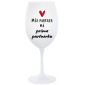 MŮJ PARTNER MÁ PRIMA PARTNERKU - bílá  sklenice na víno 350 ml