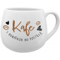 KAFE S DONÁŠKOU DO POSTELE - bílý keramický hrníček 300 ml