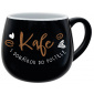 KAFE S DONÁŠKOU DO POSTELE - černý keramický hrníček 300 ml