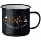 KAFE S DONÁŠKOU DO POSTELE - černý plecháček 350 ml