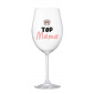 TOP MÁMA - čirá sklenice na víno 350 ml