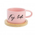 FUJ, LIDI - růžový hrníček makronka 200 ml