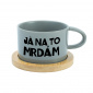 JÁ NA TO MRDÁM - šedý hrníček makronka 200 ml