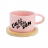 DALŠÍ NA PIČU DEN - růžový hrníček makronka 200 ml
