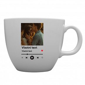 Personalizovaný MEGA XXL keramický hrnek 1000 ml s motivem přehrávače Personalizovaný MEGA XXL keramický hrnek 1000 ml s motivem přehrávače