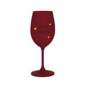 TEKUTÝ DÁREČEK - bordo sklenice na víno 350 ml