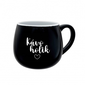 KÁVOHOLIK - černý keramický hrníček 300 ml