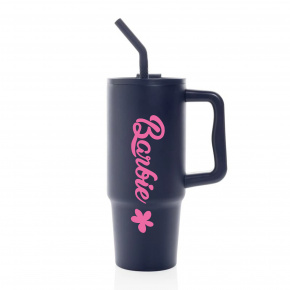 BARBIE - tmavě modrý cestovní termohrnek 900 ml  