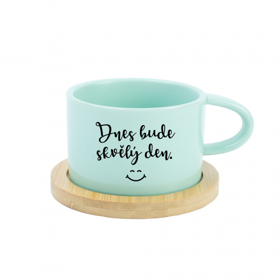 DNES BUDE SKVĚLÝ DEN - mint hrníček makronka 200 ml