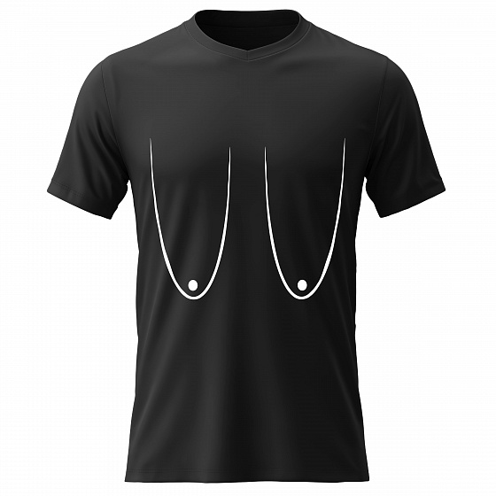 Pánské bavlněné tričko s potiskem - PRSA (VELKÁ) - černé