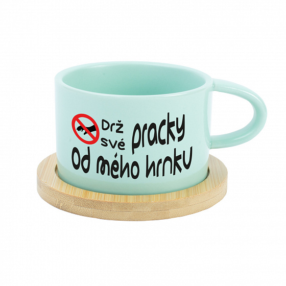 DRŽ SVÉ PRACKY OD MÉHO HRNKU - mint hrníček makronka 200 ml