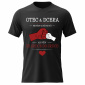 Pánské bavlněné tričko s potiskem - OTEC & DCERA - černé
