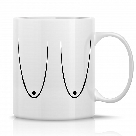 PRSA (VELKÁ) - klasický bílý keramický hrníček 300 ml