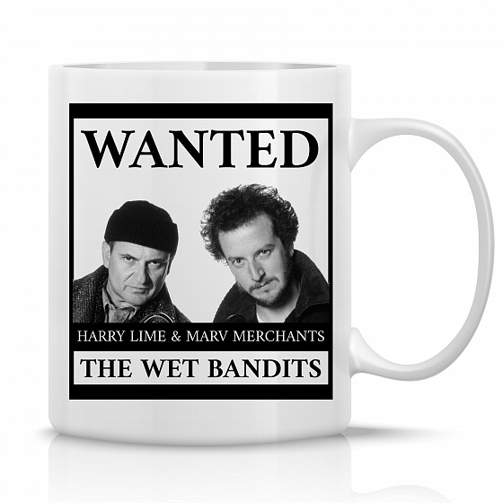 WANTED - klasický bílý keramický hrníček 300 ml