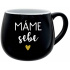 MÁME SEBE - černý keramický hrníček 300 ml