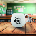 SUPER UČITEL - bílý keramický hrníček 300 ml