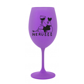 NERUŠŠŠ - fialová sklenice na víno 350 ml