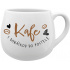 KAFE S DONÁŠKOU DO POSTELE - bílý keramický hrníček 300 ml