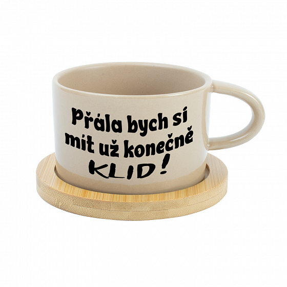 PŘÁLA BYCH SI MÍT UŽ KONEČNĚ KLID! - krémový hrníček makronka 200 ml